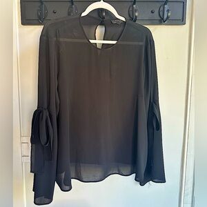 TopShop Black Blouse sz 12